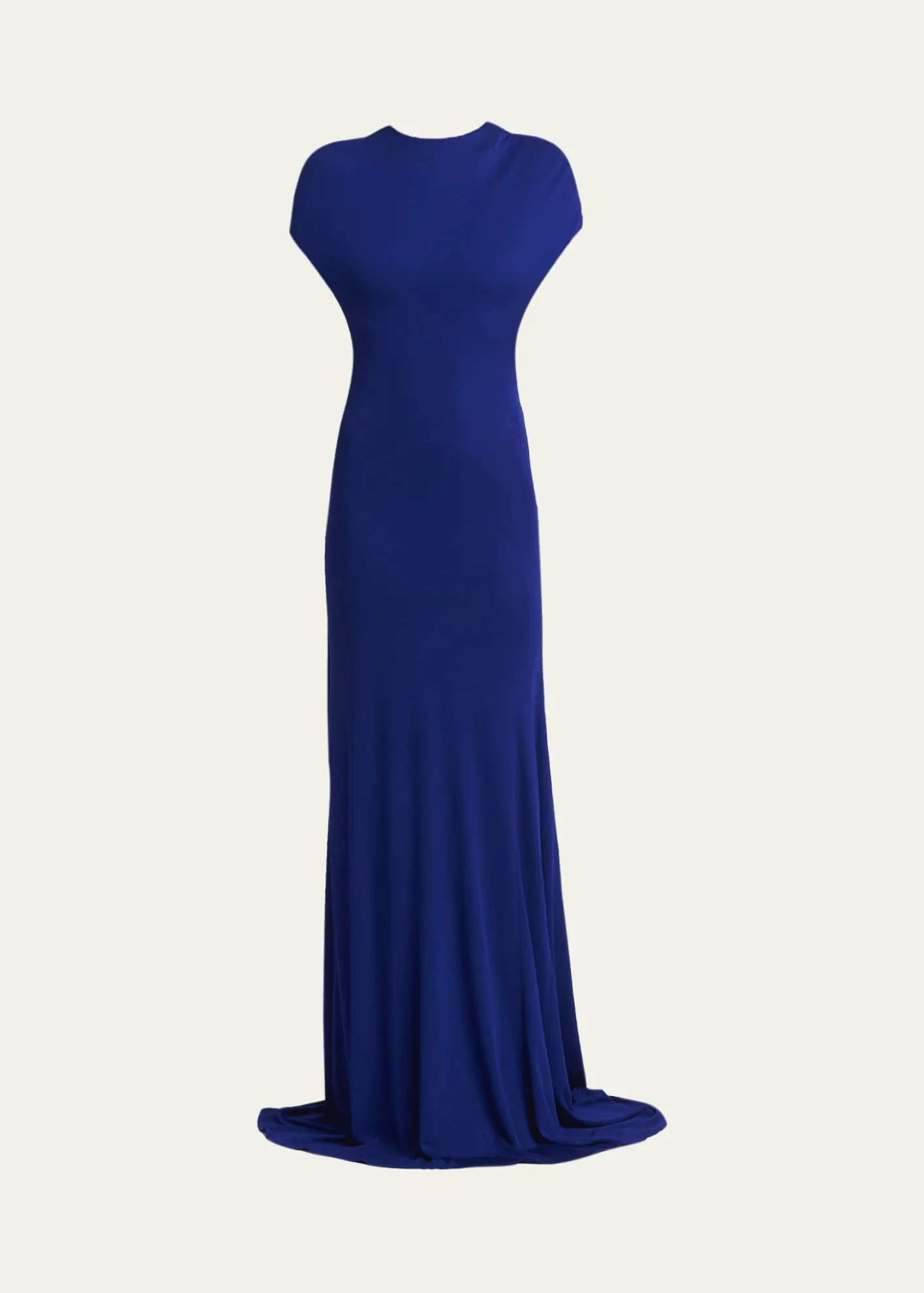 TOM FORDCap-Sleeve Backless Trumpet Gown