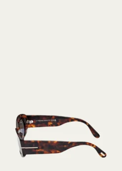 TOM FORDCielle Oval Acetate Sunglasses