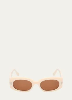 TOM FORDCielle Oval Acetate Sunglasses