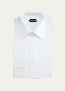 TOM FORDClassic Barrel Cuff Dress Shirt, White