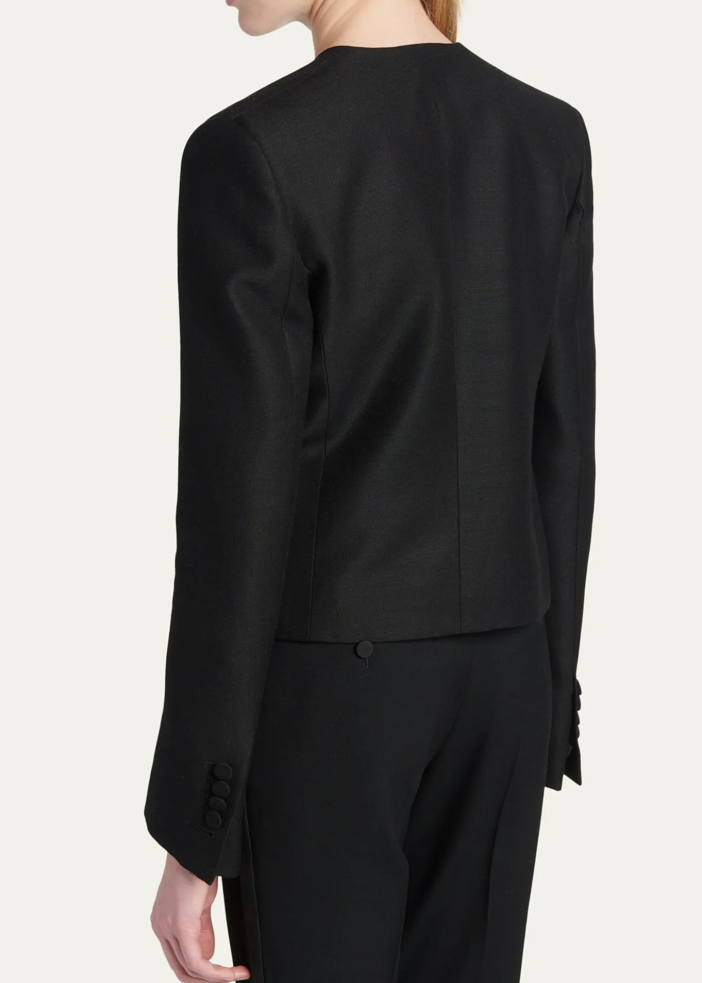 TOM FORDContrast Silk-Lapel Open Jacket