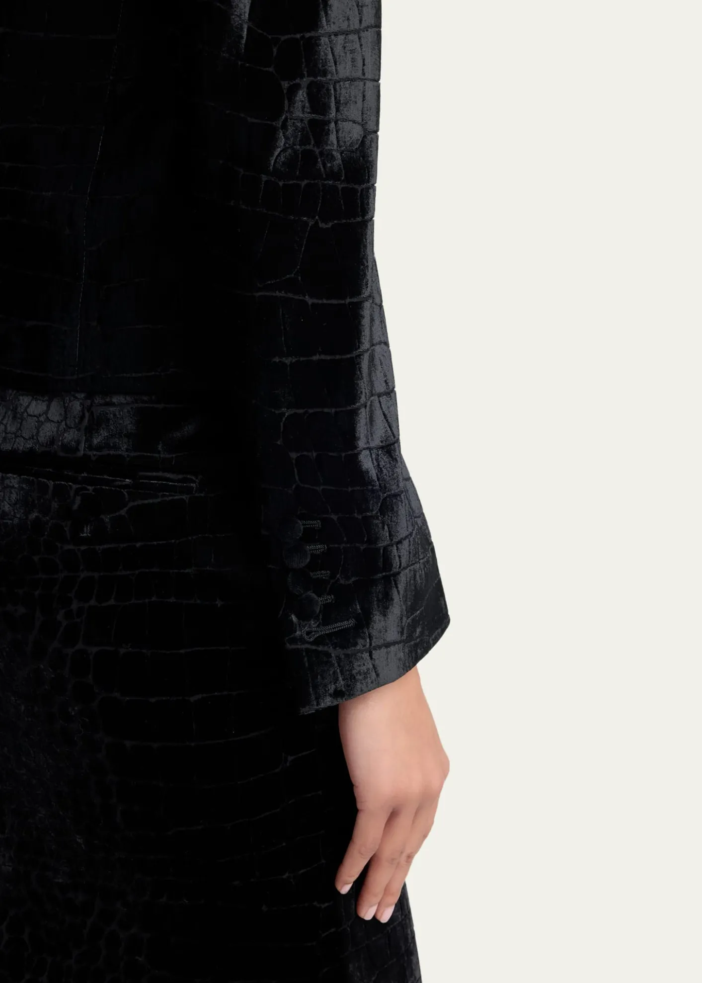 TOM FORDCroc-Embossed Velvet Single-Breasted Jacket