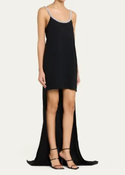 TOM FORDCrystal Sleeveless Grain De Poudre High-Low Gown
