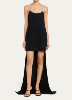 TOM FORDCrystal Sleeveless Grain De Poudre High-Low Gown