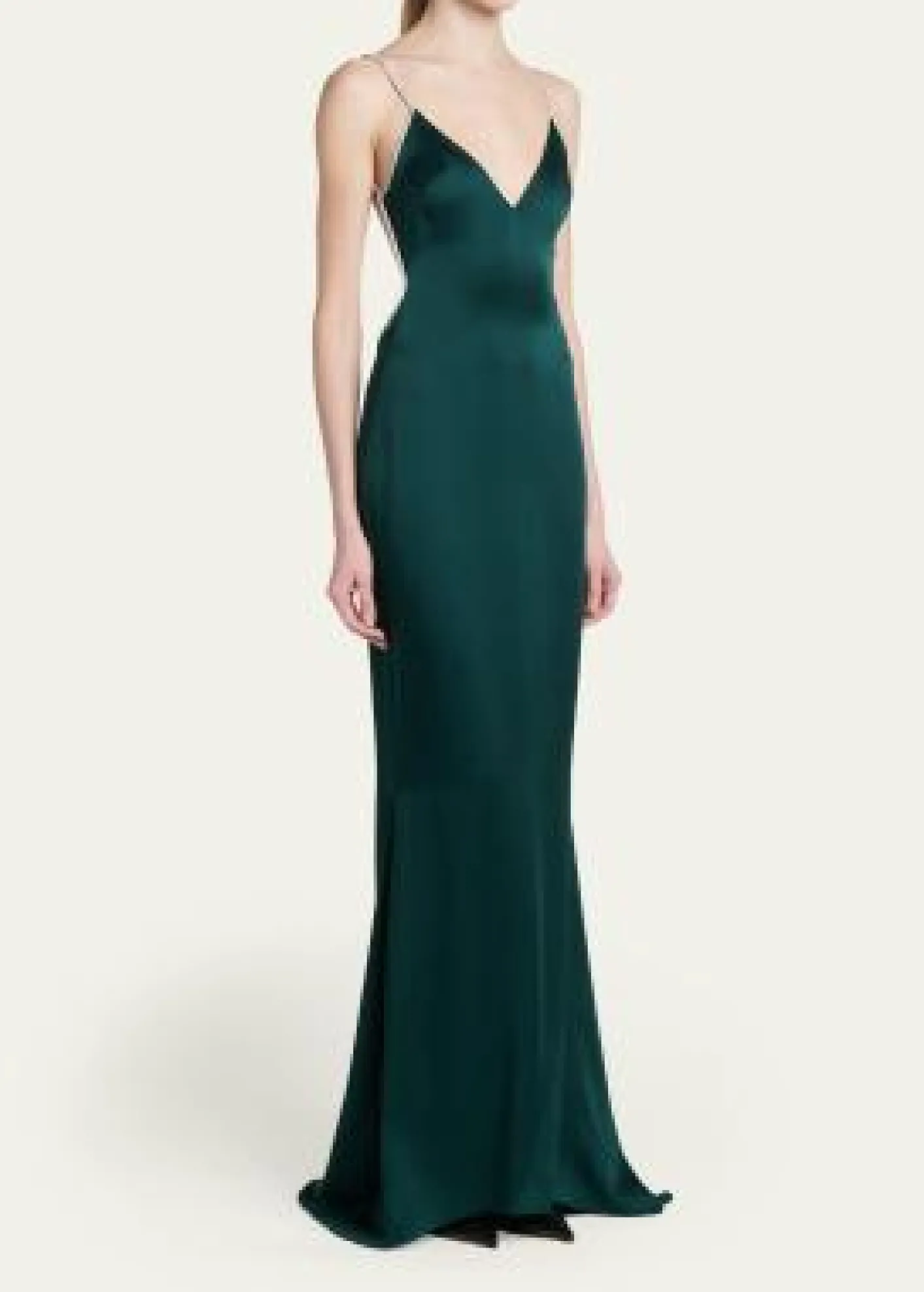 TOM FORDCrystal-Trim Backless Satin Mermaid Gown
