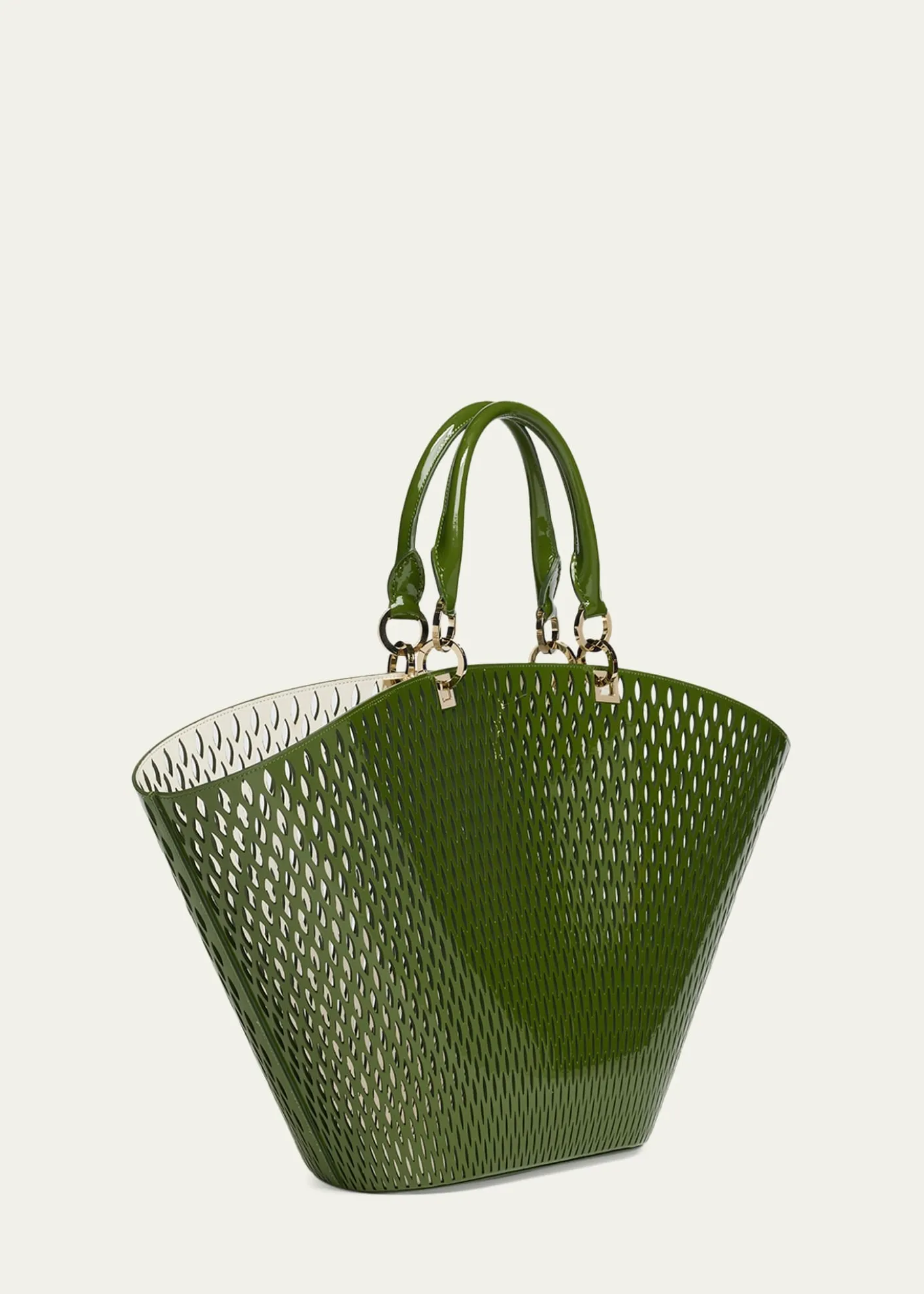 TOM FORDCut Out Patent Leather Large Tote Bag