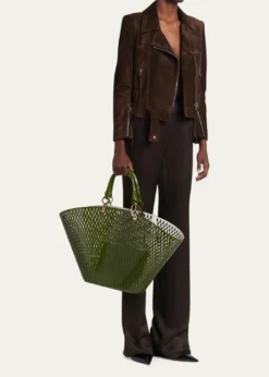 TOM FORDCut Out Patent Leather Large Tote Bag