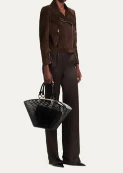 TOM FORDCut Out Patent Leather Medium Tote Bag