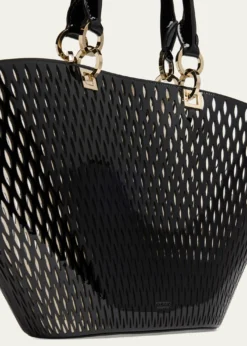 TOM FORDCut Out Patent Leather Medium Tote Bag