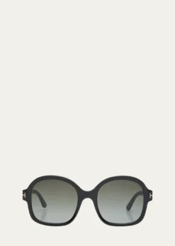 TOM FORDDelphine-02 Gradient Round Acetate Sunglasses