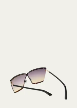 TOM FORDElle 02 Acetate/Metal Butterfly Sunglasses