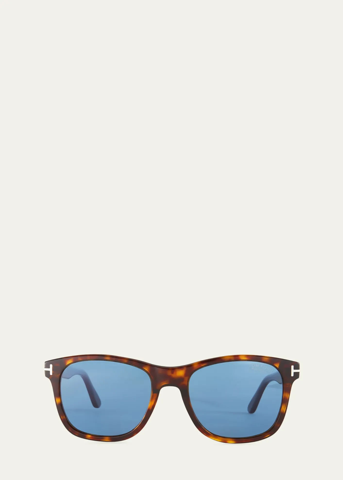 TOM FORDEric Rectangular Havana Sunglasses
