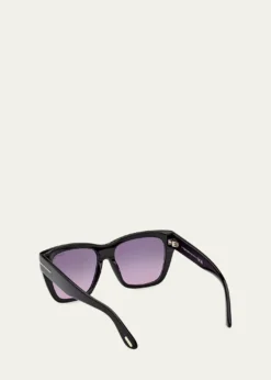 TOM FORDFlynn 55MM Square Sunglasses