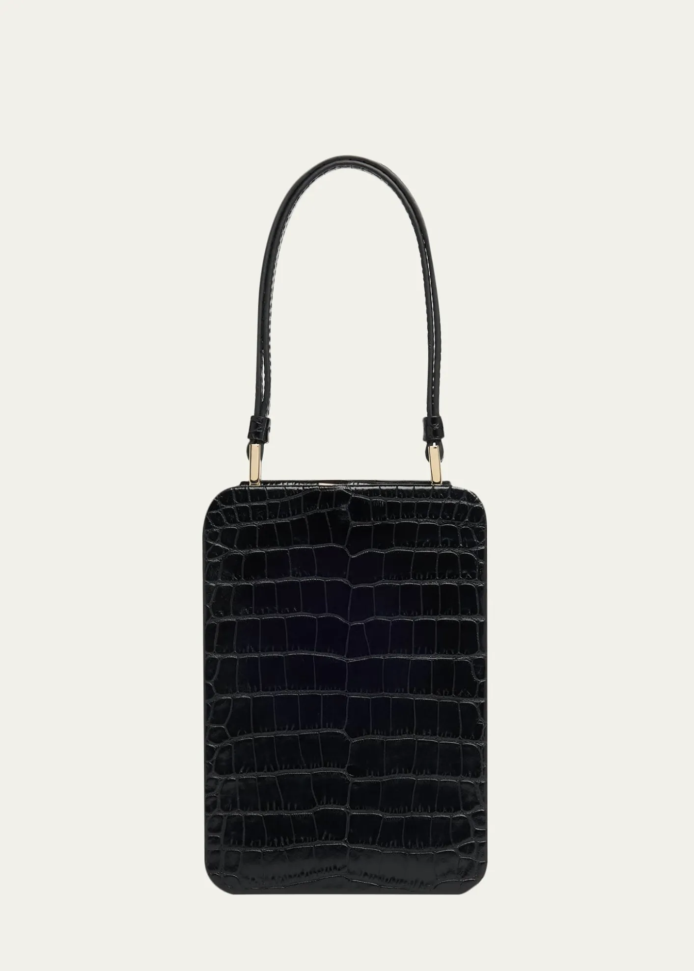 TOM FORDFrame Croc-Embossed Leather Vertical Clutch