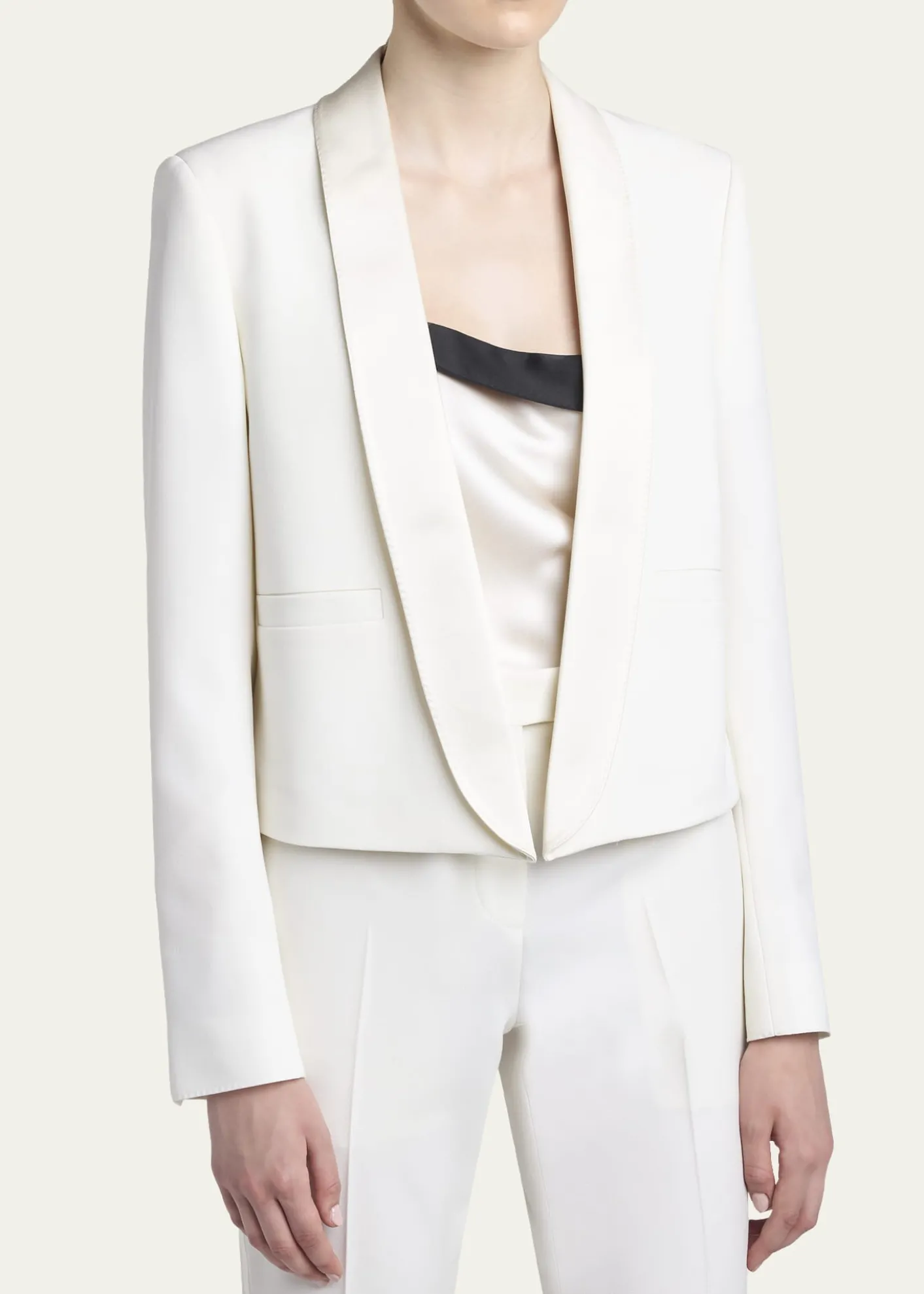 TOM FORDGrain De Poudre Crop Open Blazer