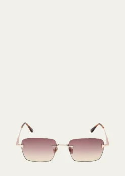 TOM FORDJake 54mm Rectangular Sunglasses