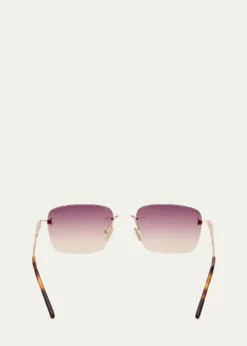 TOM FORDJake 54mm Rectangular Sunglasses