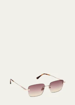 TOM FORDJake 54mm Rectangular Sunglasses