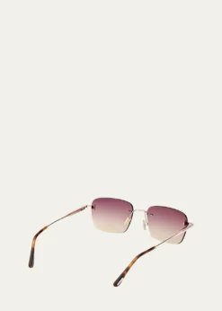 TOM FORDJake 54mm Rectangular Sunglasses