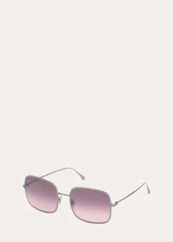 TOM FORDKeira Square Mirrored Metal Sunglasses