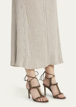 TOM FORDLily Suede Ankle-Tie Sandals