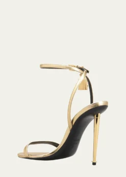 TOM FORDLock Metallic Stiletto Sandals