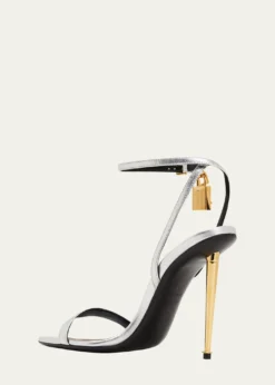 TOM FORDLock Metallic Stiletto Sandals
