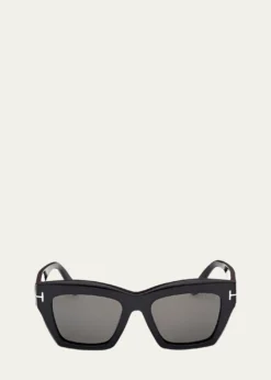 TOM FORDLuna Polarized Butterfly Sunglasses