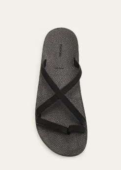 TOM FORDMen's Alfred Suede & Leather Toe-Ring Sandals