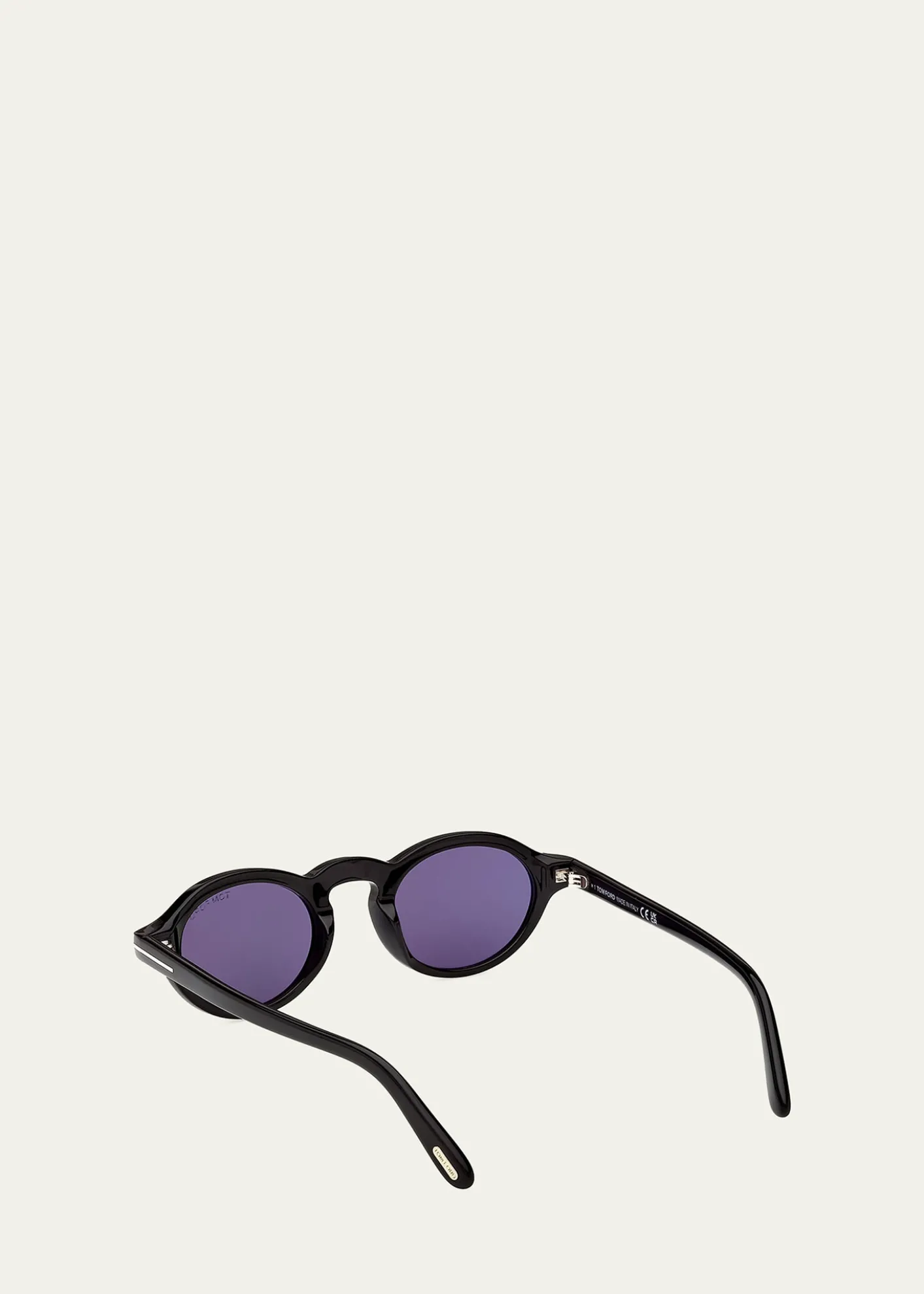 TOM FORDMen's Aristotele-02 Acetate Round Sunglasses