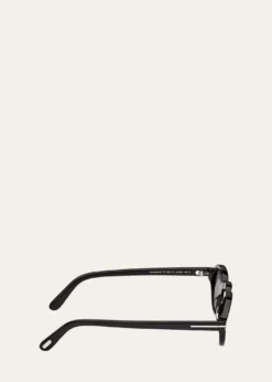 TOM FORDMen's Aristotele-02 Acetate Round Sunglasses