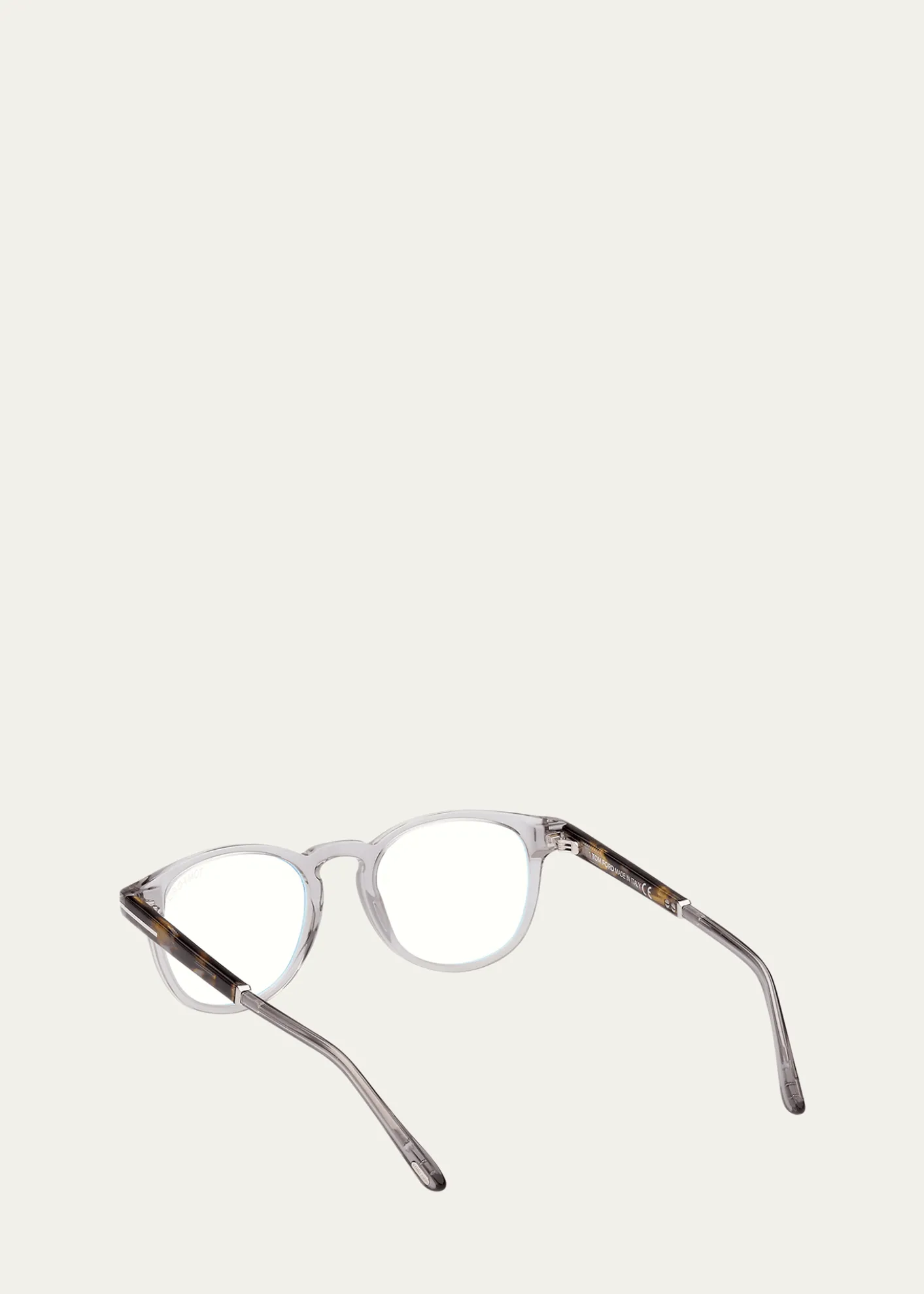 TOM FORDMen's Blue Light Blocking Acetate Round Optical Glasses