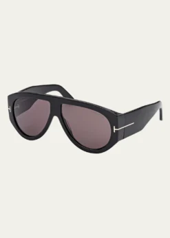 TOM FORDMen's Bronson T-Logo Shield Sunglasses