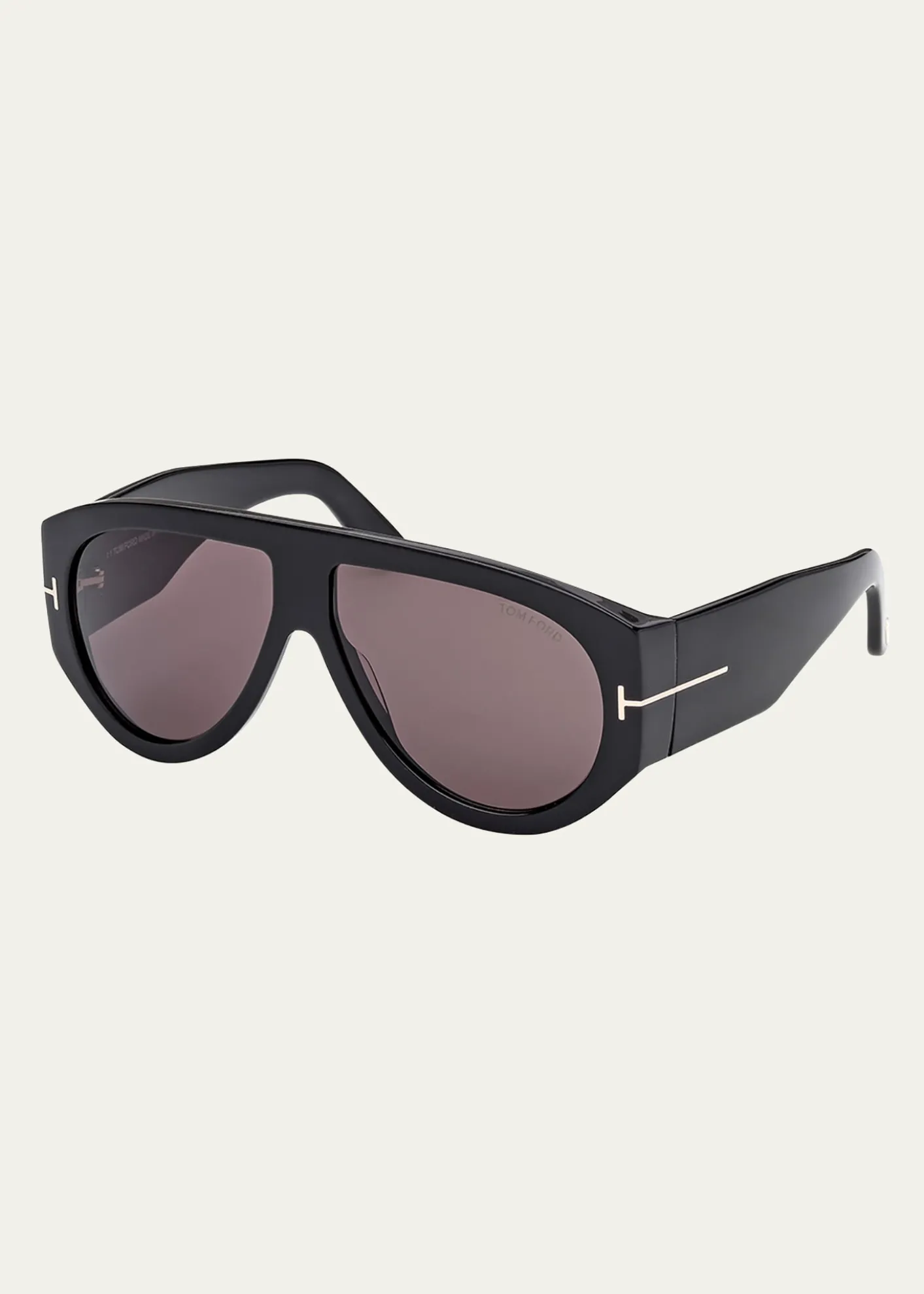 TOM FORDMen's Bronson T-Logo Shield Sunglasses
