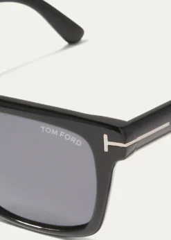 TOM FORDMen's Buckley-02 Square Acetate Sunglasses