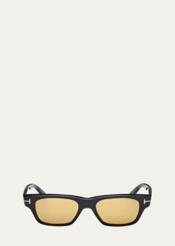 TOM FORDMen's Caine-02 Acetate Square Sunglasses