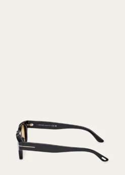 TOM FORDMen's Caine-02 Acetate Square Sunglasses