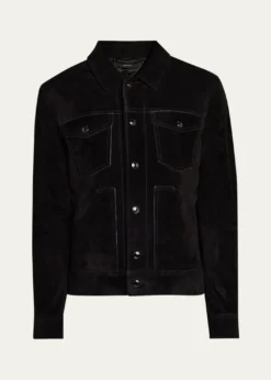 TOM FORDMen's Cashmere Suede Jacket