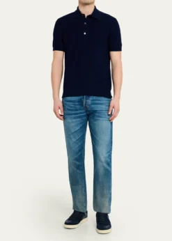 TOM FORDMen's Classic-Fit Cotton Pique Polo Shirt