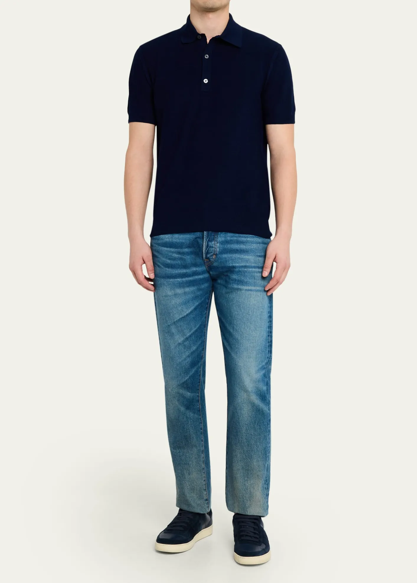 TOM FORDMen's Classic-Fit Cotton Pique Polo Shirt
