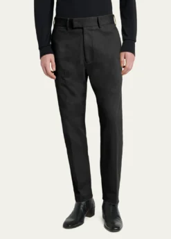 TOM FORDMen's Comfort Stretch Slim Flat-Front Trousers