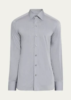 TOM FORDMen's Cotton Chambray Slim-Fit Dress Shirt