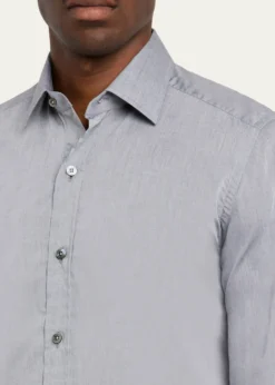 TOM FORDMen's Cotton Chambray Slim-Fit Dress Shirt