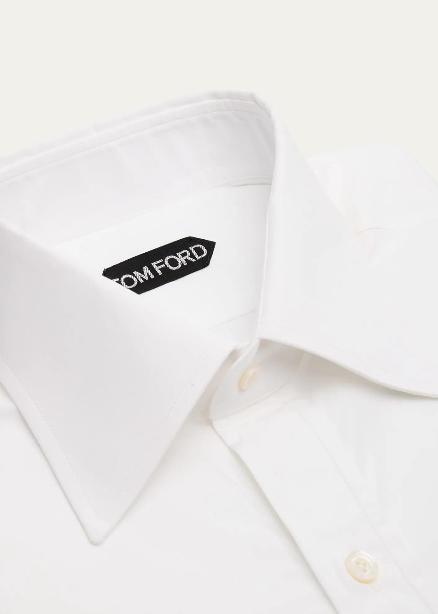 TOM FORDMen's Cotton Point-Collar Dress Shirt
