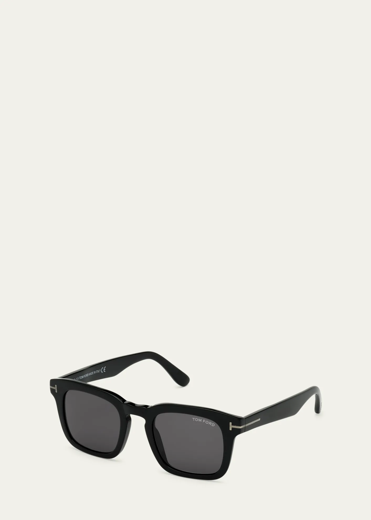 TOM FORDMen's Dax Square Solid Acetate Sunglasses