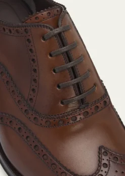 TOM FORDMen's Edgar Burnished Leather Brogue Oxford Shoes