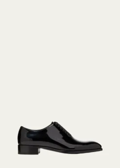 TOM FORDMen's Elkan Patent Leather Oxfords