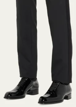 TOM FORDMen's Elkan Patent Leather Oxfords