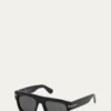 TOM FORDMen's Fausto Thick Acetate Sunglasses