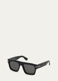 TOM FORDMen's Fausto Thick Acetate Sunglasses